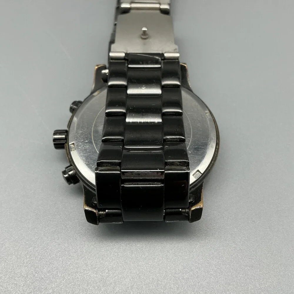 Guess Waterpro Mens Watch 44mm Black Dial Chronograph 100M New Battery 7